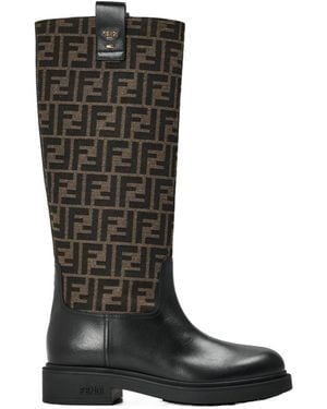 Fendi Casual Knee-High Boots - Black