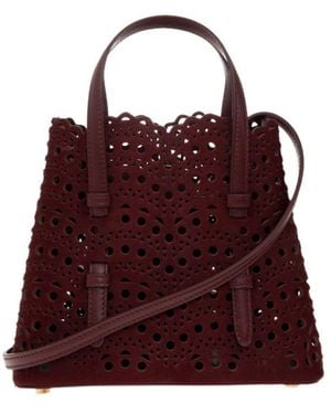 Alaïa Alaïa Mina 20 Mini Tote Bag - Red