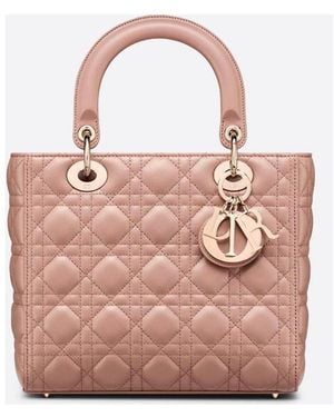 Dior Medium Lady Bag - Pink