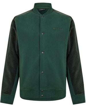 Paul Smith Dark Colorblock Bomber Jacket - Green