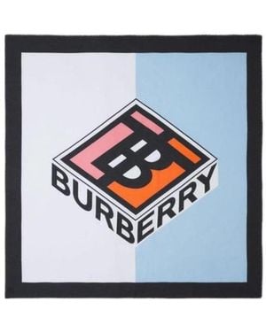 Burberry Logo Scarf - Blue
