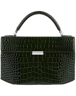 TOTEME Clip Croco-Embossed Top Handle Dark - Green