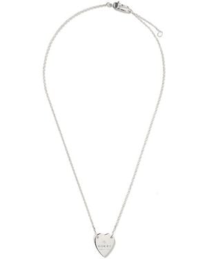 Gucci Trademark Necklace With Heart Pendant - White