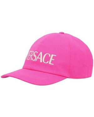 Versace Logo-Embroidered Cotton Cap - Pink