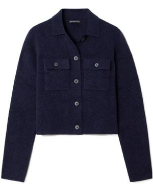 James Perse Wool Blend Knit Cardigan - Blue