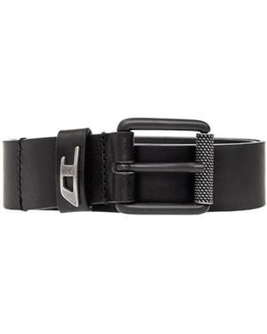 DIESEL B Dave Cracked Belt - Black