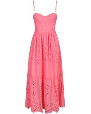 ERMANNO FIRENZE Broderie Bustier Dress - Pink