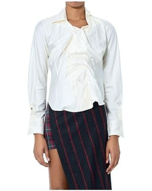Vivienne Westwood Drunken Draped Long Sleeved Shirt - White