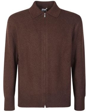 Eleventy Zippered Knitwear - Brown