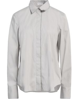Brunello Cucinelli Solid Colour Long-Sleeve Shirt - Grey