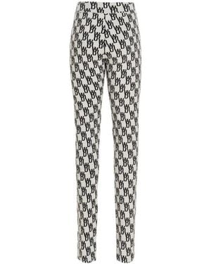 we11done Logo Pattern Knitted Leggings - Multicolor
