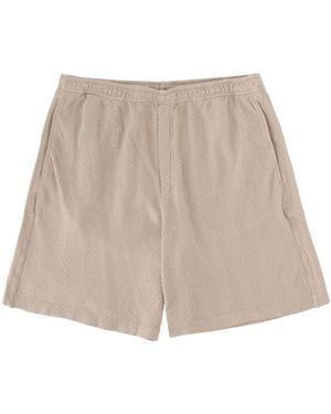 Missoni Textured Elastic-Waist Shorts - Natural