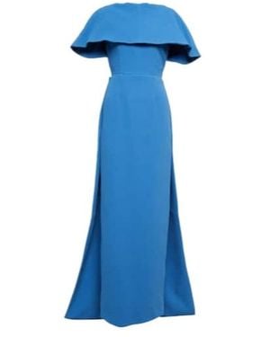 Emilia Wickstead Liza Crêpe Gown - Blue