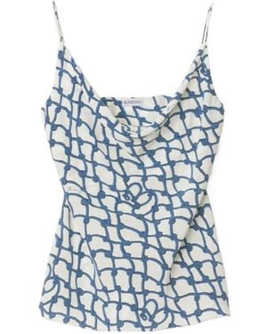 Burberry Allover Knot Printed Tank Top - Blue