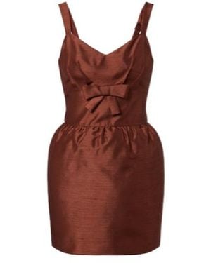 ShuShu/Tong Bow-Detail Minidress - Red