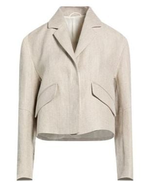 Brunello Cucinelli Minimal Long-Sleeve Blazer - Natural