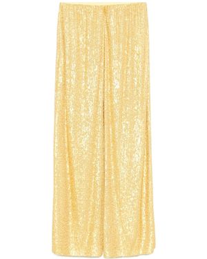 Norma Kamali Sequinned Pants - Yellow