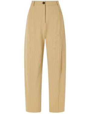 Blazé Milano Decorative Twill Tapered Pants - Natural