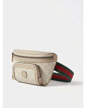 Gucci Gg Supreme Interchangeable G Waist Bag - Natural