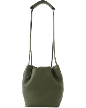 Loro Piana Bale Softy Leather Shoulder Bag - Green