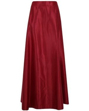 Ralph Lauren Lauren Satin A-Line Skirt - Red