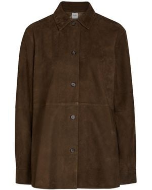 TOTEME Suede Overshirt - Brown