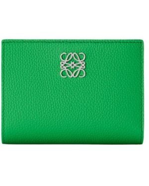 Loewe Anagram Compact Wallet - Green