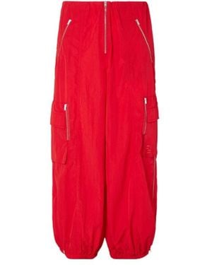 Fendi Zip-Pocket Trousers - Red