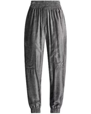 Brunello Cucinelli Solidcolor Velvet Pants - Gray