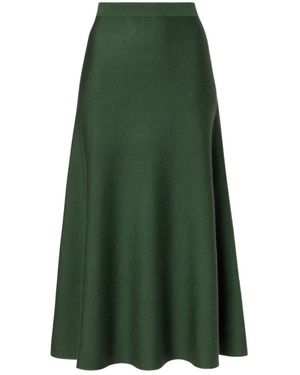 Gabriela Hearst Freddie Wool, Cashmere, And Silk Midi Skirt - Green