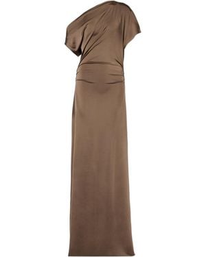 TOVE Inez Draped Gown - Brown