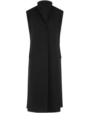 Sportmax 'Nigelle' Sleeveless Wool And Cashmere Coat - Black