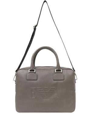 Emporio Armani Logo Details Handbag - Grey