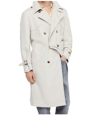 Brunello Cucinelli Water-Resistant Trench Coat - White