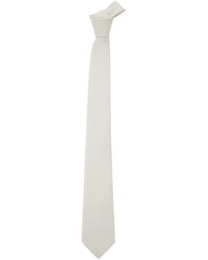 Tagliatore Classic Logo-Patch Tie - White