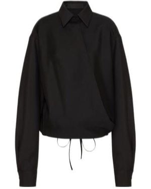 Valentino Techno Light Straight Hem Shirt - Black