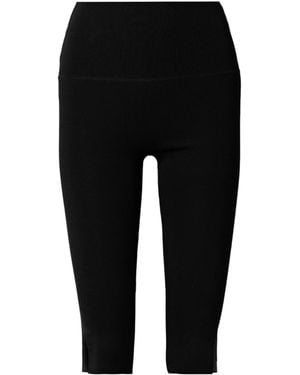 STAUD Santino Knitted Cropped Leggings - Black