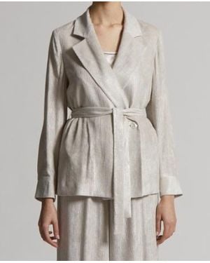 Peserico Belted Fitted Jacket - Grey