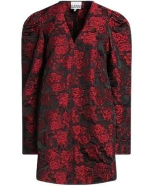 Ganni Printed Dress - Red