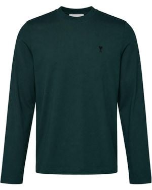Ami Paris Long-Sleeve T-Shirt - Green