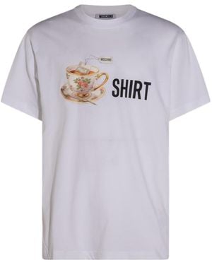 Moschino Graphic Printed Crewneck T-Shirt - Gray