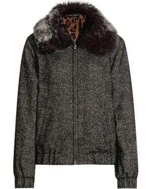 Dolce & Gabbana Zip-Up Bomber Jacket - Black