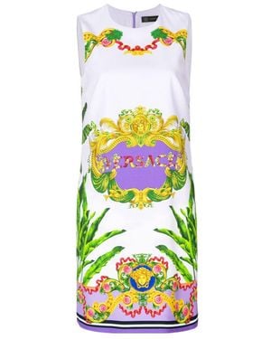 Versace Signature Print Dress - White