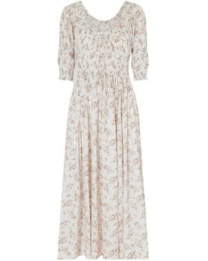 Doen Flowing Floral Maxi Dress - White