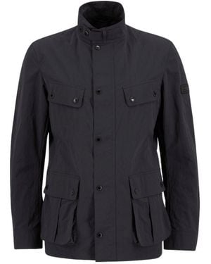 Barbour Buttoned Chest-Pocket Coat - Blue