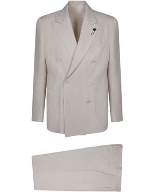 Lardini Double-Breasted Tailored Suit - Grey