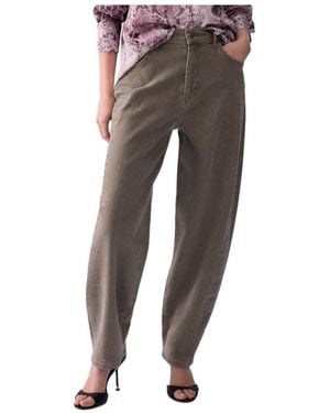 Liu Jo Balloon Trousers With Micro Rhinestones - Grey