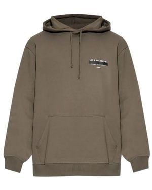AllSaints Solid Colour Hooded Jumper - Green