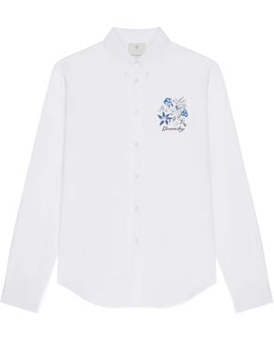 Givenchy Logo Long-Sleeved Shirt - White