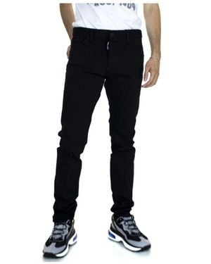 DSquared² Logo Patch Low-Rise Trousers - Black